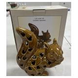 Lighted Ceramic Squirrel