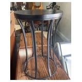 Round Wood & Metal Table