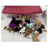 Ty Beanie Babies in Tote w/ Lid