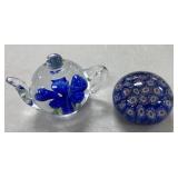 2 - Nice Art Glass Paperweights