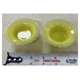 2 - Yellow Glass Salt Dips