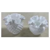 2 - Milk Glass Vases