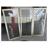 3 - Leaded Stained Glass Door Panels
