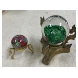 2 - Nice Art Glass Paper Weights