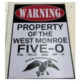 Metal Duck Commander Sign