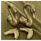 Brass Horse/Swan Heads