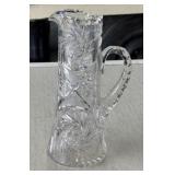 Leaded Glass Tankard Pitcher