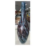 20" Hand Blown MCM Swirl Vase