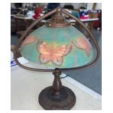 Reversed Painted Buttery Bronze Lamp