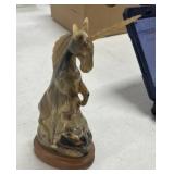 10" Buffalo Horn Carved Unicorn