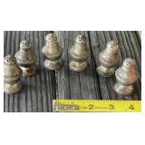 Six Sterling Shakers