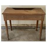 Oak Library Desk with Open Top