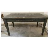 Steel Library Table with Drawer