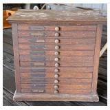 Twelve Drawer Key Lock File Box