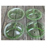 9" Green Depression Plates