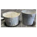 2 - Galvanized Buckets