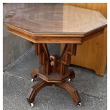 Antique Table with Glass Top