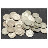 50 Silver War Nickels