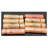 8 Rolls Copper Unc. L. Cents