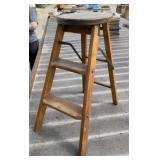 Ladder Stool With Original Stenciling