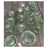 Green Depression Plates