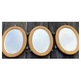 Tri Fold Oval Mirror