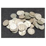 50 Silver War Nickels