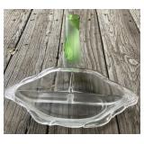 Relish Dish And Art Glass 6" Vase