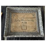 Framed Wedding Certificate