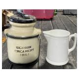 Milk Pitcher and Milk Can Cookie Jar