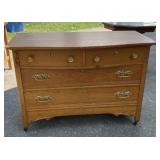4 Drawer Oak Lowboy Dresser
