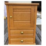 Oak Wig Box with Drawers