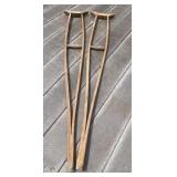 Vintage Wood Crutches
