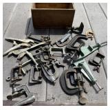 Tools and Clamps in Wood Box