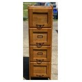 4 Drawer Oak File Cabinet