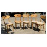 6- Oak Dinette Chairs