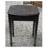 Spool Leg Night Table with Drawer