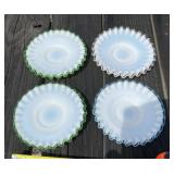 Five Opalescent 6" plates