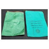 2- Charleston, IL National Bank Money Bags,
