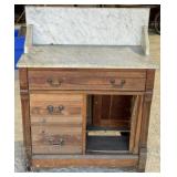 Marble Top Washstand with Splash Back