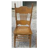 Pressed Wood Cane Seat Dining Chair