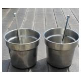 Stainless Pans with Ladles