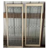 Two Leaded Stained Glass Panels