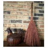 Hen Basket and Broom