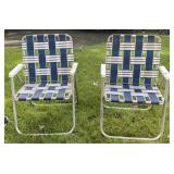 2 - Aluminum Folding Lawn Chairs