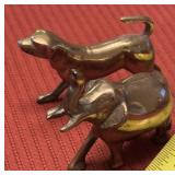 Brass Elephant and Dog