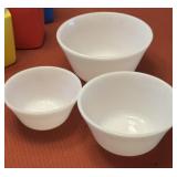 3 - Fire King Mixing Bowls