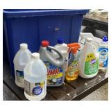 Tote with Lid Full of Cleaners