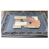 Wall Art and Rubber Welcome Mat