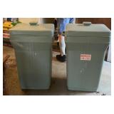 2 - Trash Cans with Lids